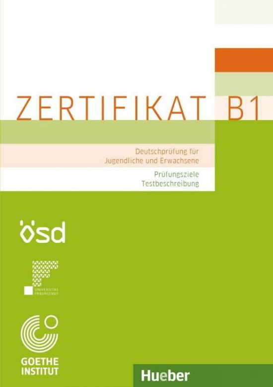 Cover for Manuela Glaboniat · Zertifikat B1 - Prufungsziele, Testbeschreibung (Paperback Book) (2013)