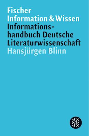 Cover for Hansjrgen Blinn · Informationshandbuch Deutsche Literaturwissenschaft. (Paperback Book) (2003)