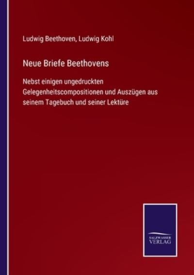 Cover for Ludwig Van Beethoven · Neue Briefe Beethovens (Pocketbok) (2021)
