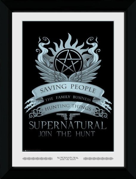 Supernatural: Wings (30Mm Black) (Stampa In Cornice 50x70 Cm) - Supernatural - Merchandise - SUPERNATURAL - 5028486395682 - 