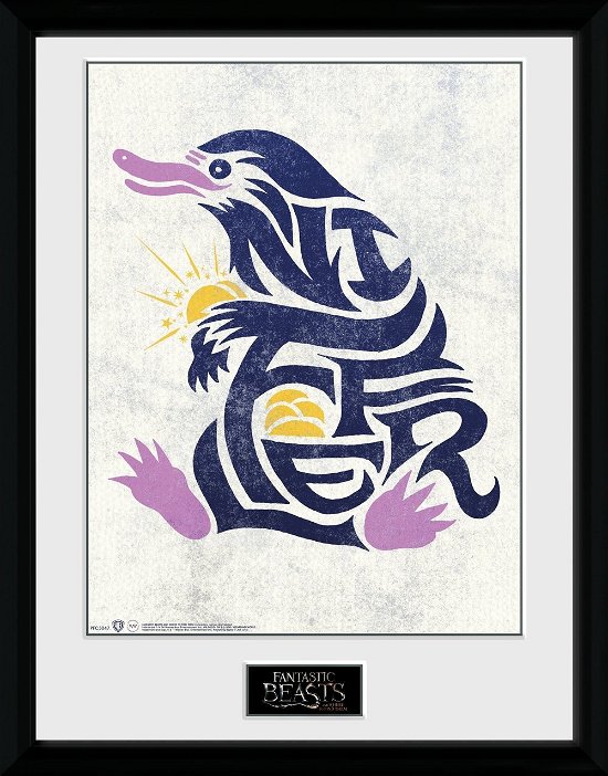 Fantastic Beasts: Niffler Graphic Symbol (Stampa In Cornice 30x40cm) - Fantastic Beasts - Merchandise - Gb Eye - 5028486407682 - 