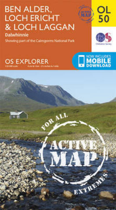 Cover for Ordnance Survey · Ben Alder, Loch Ericht &amp; Loch Laggan, Dalwhinnie - OS Explorer Map Active (Map) [May 2015 edition] (2015)