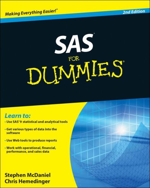 Cover for McDaniel, Stephen (Freakalytics LLC) · SAS For Dummies (Paperback Book) (2010)