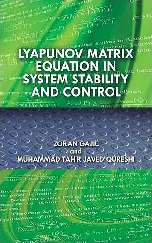 Cover for Zoran Gajic · Lyapunov Matrix Equation in System Stability and Control - Dover Civil and Mechanical Engineering (Paperback Book) (2008)