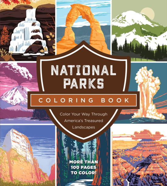 Cover for Editors of Chartwell Books · National Parks Coloring Book: Color Your Way Through America's Treasured Landscapes - More than 100 Pages to Color! (Pocketbok) (2023)