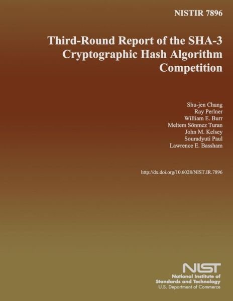 Cover for U S Department of Commerce · Nistir 7896: Third- Round Report of the Sha-3 Cryptographic Hash Algorithm Competition (Taschenbuch) (2014)