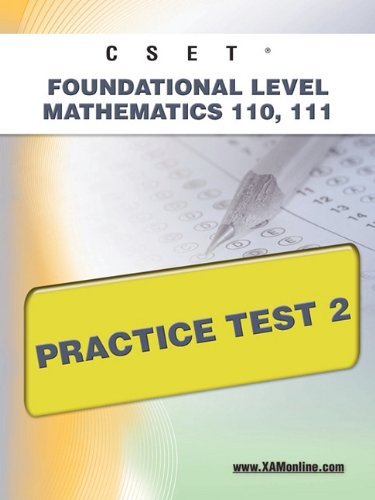 Cover for Sharon Wynne · Cset Foundational Level Mathematics 110, 111 Practice Test 2 (Paperback Book) (2011)