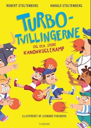 Cover for Harald Stoltenberg og Robert Stoltenberg · Turbotvillingerne og den store kanonkuglekamp (Innbunden bok) [1. utgave] (2023)