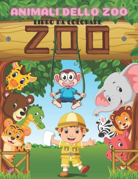 Cover for Margherita Carnelutti · Animali Dello Zoo - Libro Da Colorare (Paperback Book) (2020)