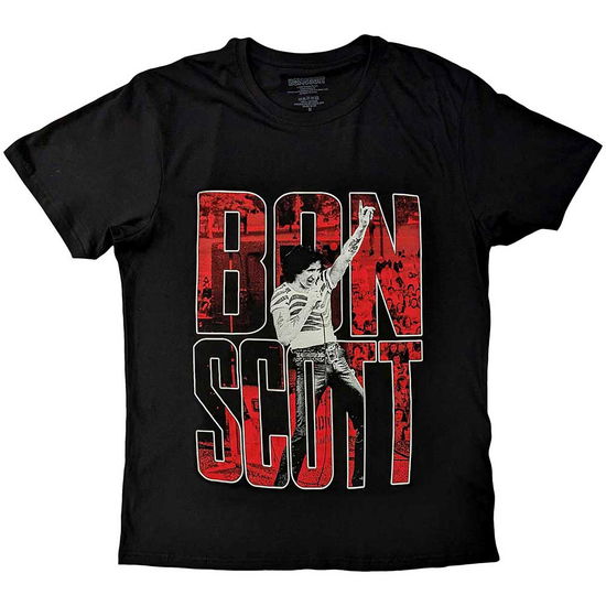 Cover for Bon Scott · Bon Scott Unisex T-Shirt: Big Type (Black) (T-shirt)