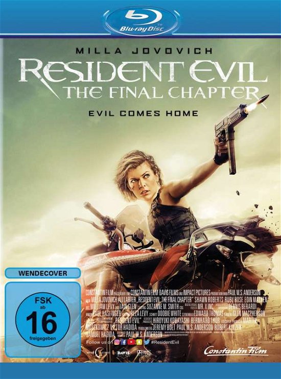 Cover for Milla Jovovich,ali Larter,iain Glen · Resident Evil: the Final Chapter (Blu-ray) (2017)