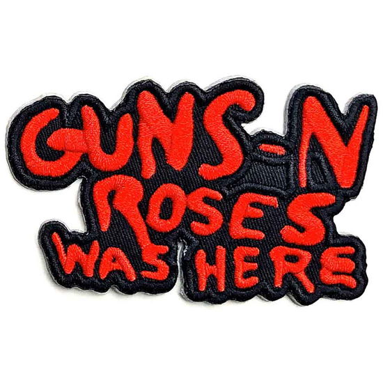 Guns N' Roses Standard Woven Patch: Cut Out Was Here - Guns N Roses - Koopwaar -  - 5056368633683 - 