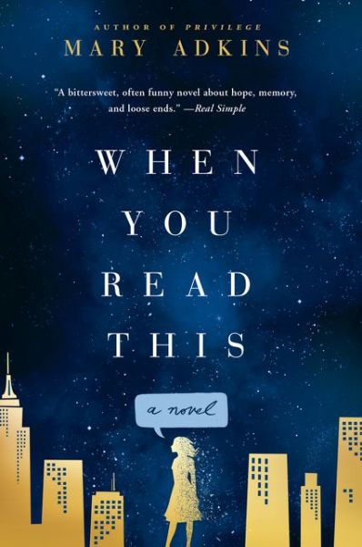 Cover for Mary Adkins · When You Read This: A Novel (Taschenbuch) (2020)