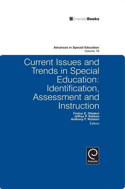 Cover for Festus E. Obiakor · Current Issues and Trends in Special Education.: Identification, Assessment and Instruction - Advances in Special Education (Hardcover Book) (2010)