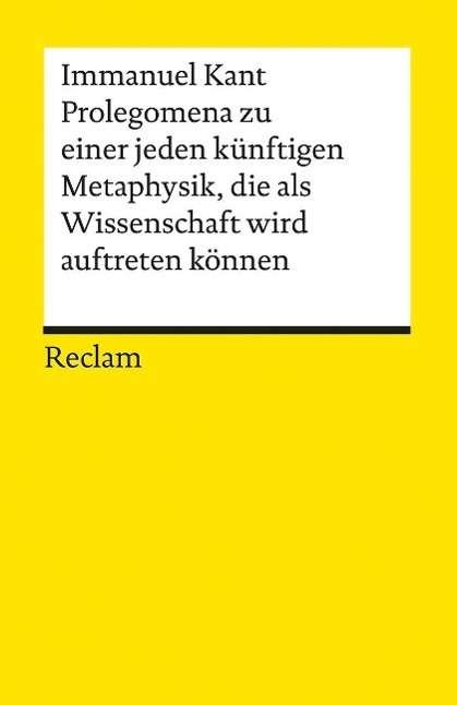 Cover for Immanuel Kant · Reclam UB 02468 Kant.Prolegomena (Book)