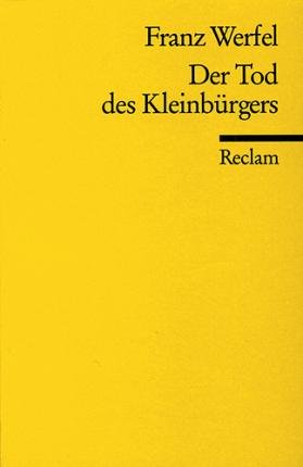 Cover for Franz Werfel · Reclam UB 08268 Werfel.Tod Kleinbürger (Buch)