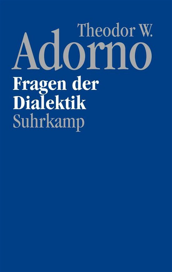Nachgelassene Schriften. Abteilung IV: Vorlesungen - Theodor W. Adorno - Bücher - Suhrkamp Verlag AG - 9783518587683 - 13. Dezember 2021