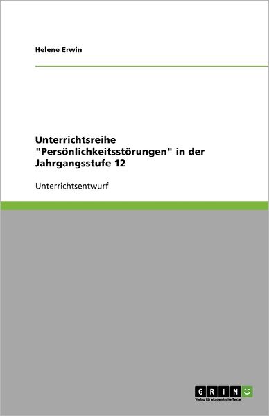 Cover for Erwin · Unterrichtsreihe &quot;Persönlichkeits (Book) (2010)