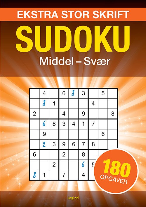 Cover for Legind · Den store Sudoku - ekstra stor skrift (Pocketbok) [1. utgave] (2023)