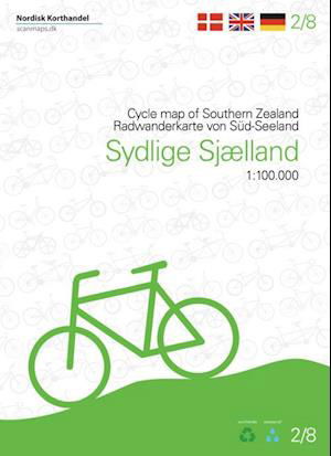 Cover for Jens Erik Larsen · Sydlige Sjælland cykelkort (Book) [4.º edición] (2021)