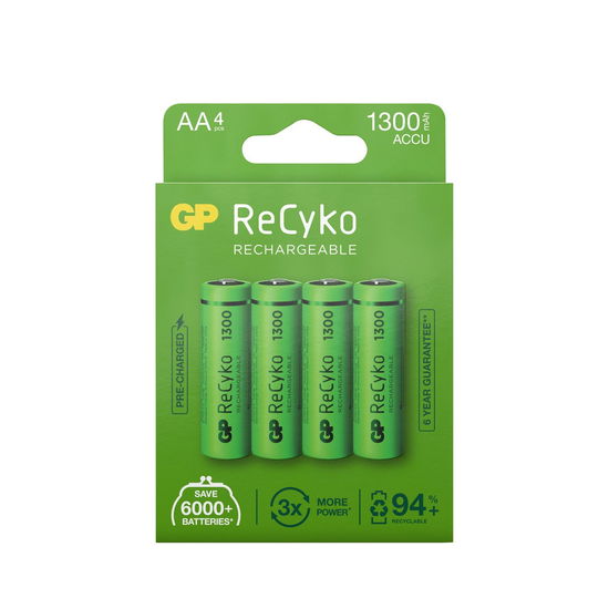 Cover for Gp · Recyko Nimh 130aahce Rechargeable Batteries, 4-pack (N/A)