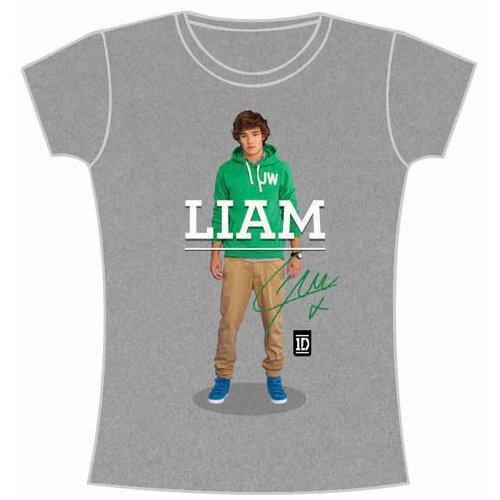 Cover for One Direction · One Direction Ladies T-Shirt: Liam Standing Pose (Skinny Fit) (T-shirt) [size S] [Grey - Ladies edition] (2013)