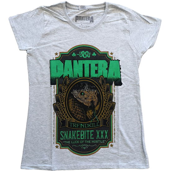 Pantera Ladies T-Shirt: Snakebite XXX Label - Pantera - Merchandise -  - 5056368681684 - July 9, 2021