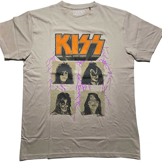KISS Unisex T-Shirt: Lightning Photo - Kiss - Merchandise -  - 5056561053684 - 