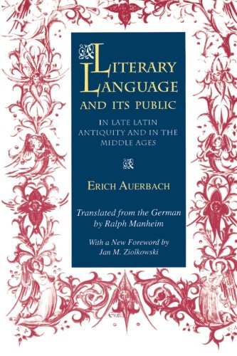 Cover for Erich Auerbach · Literary Language and Its Public in Late Latin Antiquity and in the Middle Ages - Bollingen Series (Paperback Book) [Revised edition] (1993)