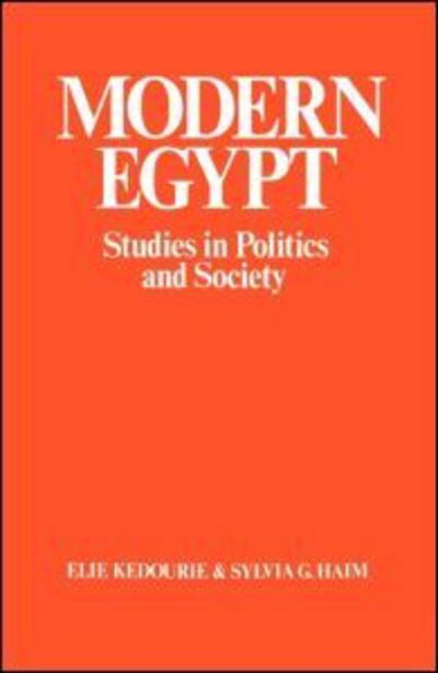 Cover for Elie Kedourie · Modern Egypt: Studies in Politics and Society (Paperback Bog) (1980)