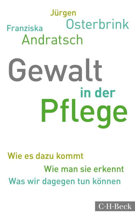 Cover for Osterbrink · Gewalt in der Pflege (Book)