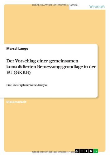 Cover for Lange · Der Vorschlag einer gemeinsamen k (Book) [German edition] (2013)