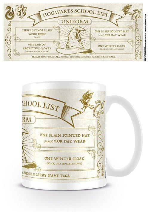 Mug - 300 Ml - Hogwarts School List - Harry Potter - Merchandise - Pyramid Posters - 5050574245685 - February 1, 2021
