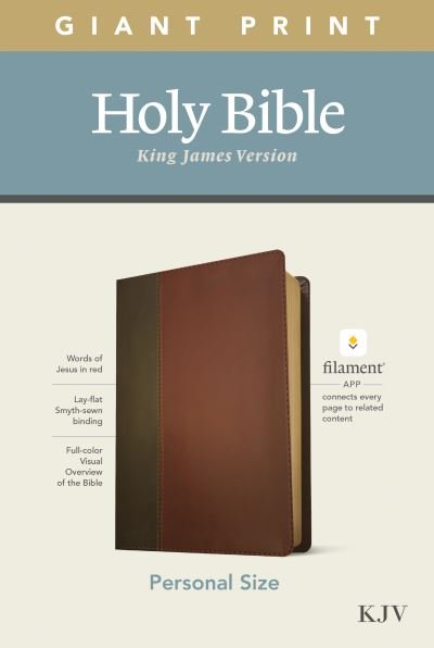 Cover for Tyndale · KJV Personal Size Giant Print Bible, Filament Enabled Edition (LeatherLike, Brown / Mahogany) (Bog) (2021)