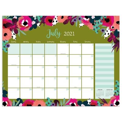 Cover for Tf Publishing · Cal 2022- Modern Flowers Academic Year Desk Pad (Calendar) (2021)