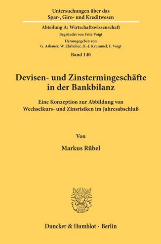 Cover for Rübel · Devisen- und Zinstermingeschäfte (Bok) (1990)