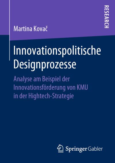 Cover for Kovac · Innovationspolitische Designproze (Book) (2019)