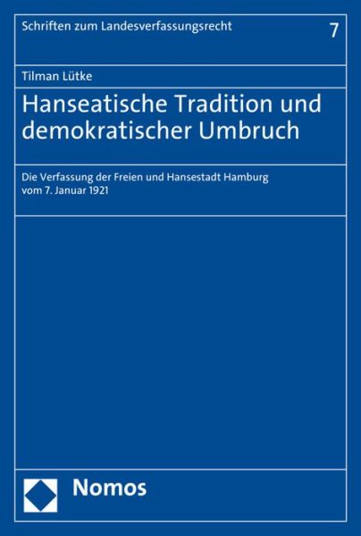 Cover for Lütke · Hanseatische Tradition und demokr (Book) (2016)