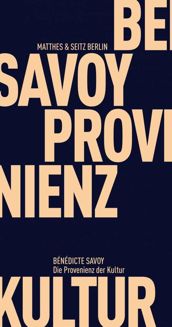 Cover for Savoy · Die Provenienz der Kultur (Bog)