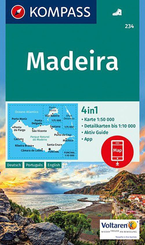 Kompass Wanderkarte: Madeira - Mair-Dumont / Kompass - Książki - Skompa - 9783990442685 - 1 czerwca 2017