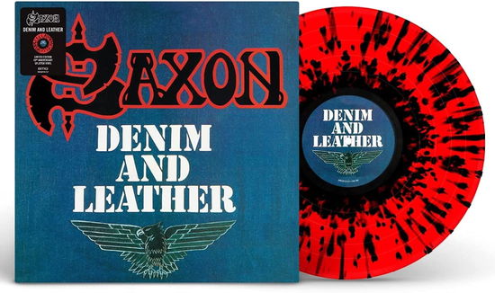 Saxon · Denim & Leather (Limited 40th Anniversary Edition) (LP) [Red / Black Splatter edition] (2021)