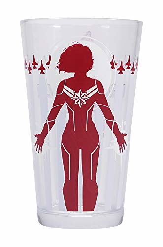 Marvel: Captain Marvel Glassware (Bicchiere) - Marvel - Produtos - HALF MOON BAY - 5055453463686 - 1 de março de 2019