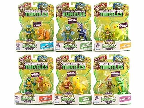 Teenage Mutant Ninja Turtles - Mini Heroes - Dino Version - Pack 2 Personaggi (Assortimento) - Teenage Mutant Ninja Turtles - Marchandise -  - 8056379000686 - 