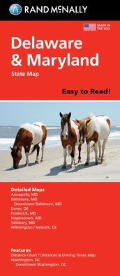 Cover for Rand Mcnally · Rand McNally Easy to Read: Delaware, Maryland State Map (Paperback Book) (2022)