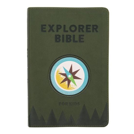 Cover for Csb Bibles By Holman · CSB Explorer Bible for Kids, Olive Compass, Indexed (Läderbok) (2022)
