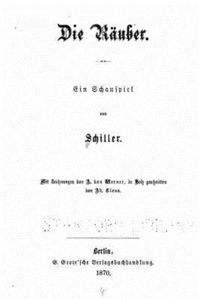 Cover for Friedrich Schiller · Die Rauber Ein Schauspiel (Paperback Book) (2016)