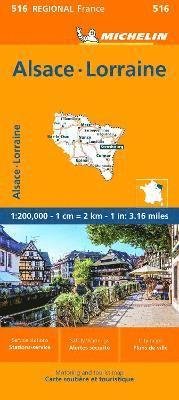 Alsace Lorraine - Michelin Regional Map 516 - Michelin - Livres - Michelin Editions des Voyages - 9782067258686 - 19 janvier 2023
