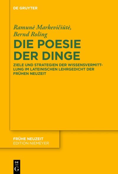 Cover for Markeviciut_ · Die Poesie der Dinge (Book) (2021)