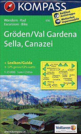 Cover for Mair-Dumont / Kompass · Kompass Wandern- und Radkarte: Gröden, Val Gardena, Sella, Canazei (Hardcover Book) (2013)