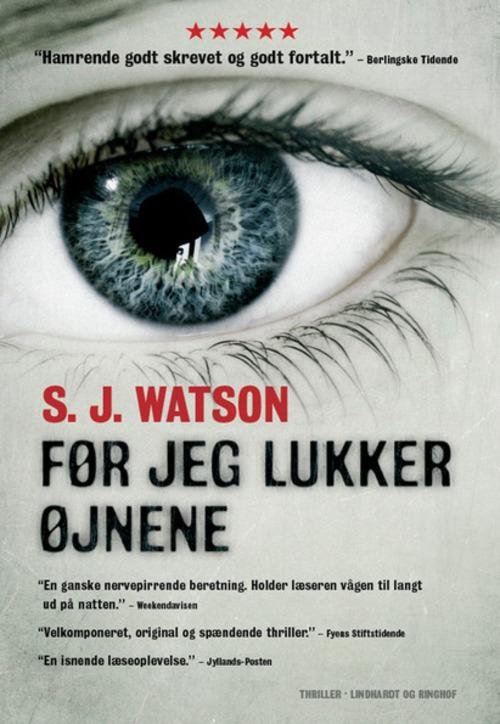 Cover for S. J. Watson · Før jeg lukker øjnene (Paperback Book) [3.º edición] [Paperback] (2014)